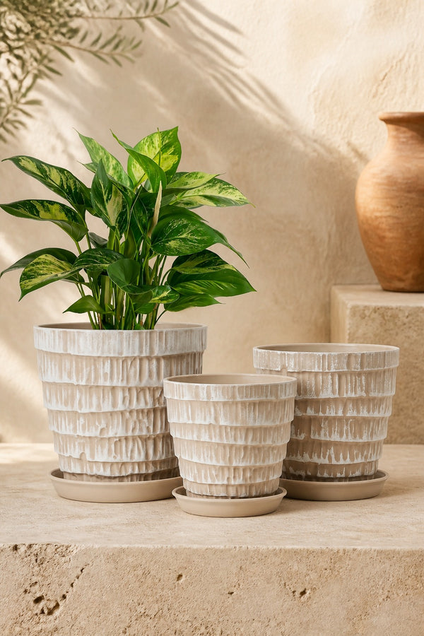 Lot de 3 Cache-pots Céramique