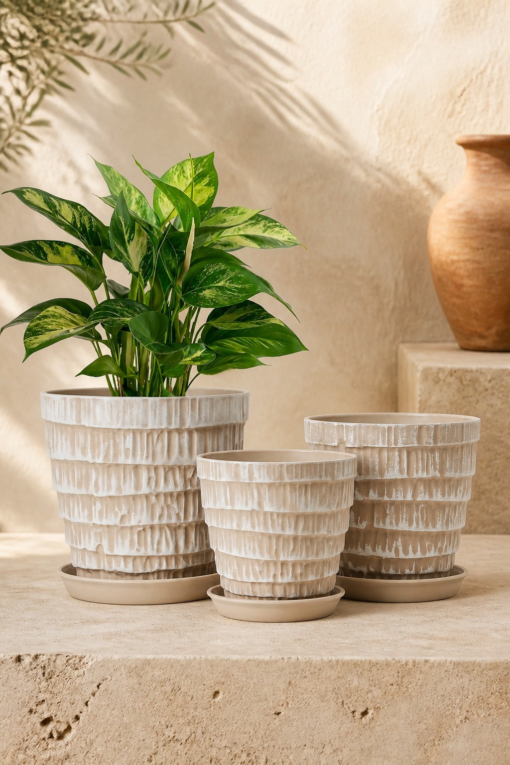 Lot de 3 Cache-pots Céramique